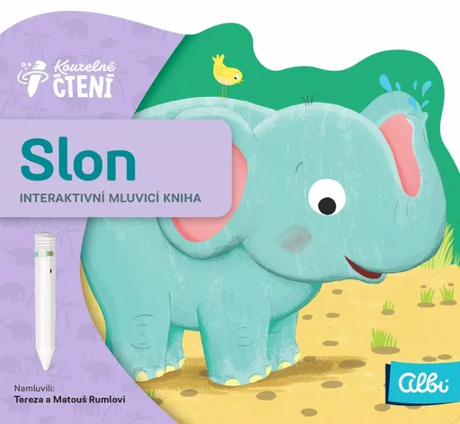 Minikniha s výsekem - Slon - Kouzelné čtení Albi