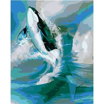 Diamondi - Diamantové malování - KOSATKA VE VLNÁCH (CAROL CAVALARIS), 40x50 cm, Vypnuté plátno na rá (607058B)