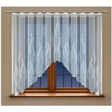 MyBestHome Dekorační žakárová záclona s řasící páskou PAOLA 160 bílá 300x160 cm (HAFT-248930/160)