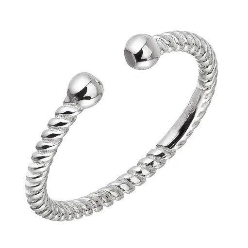 Evolution Group - Pavona Minimalistický otevřený prsten ze stříbra 65003 UNI