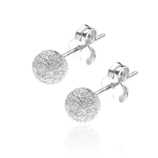 Náušnice ze stříbra 925 - puzetka se třpytivou kuličkou, 5 mm