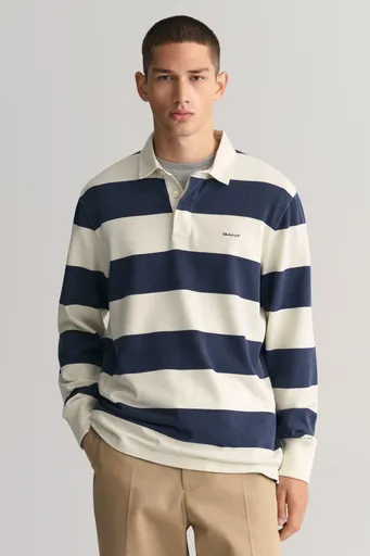 POLOKOŠILE GANT BLOCK STRIPE HEAVY RUGGER EVENING BLUE