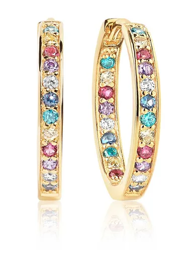 Sif Jakobs Půvabné kruhové náušnice s kubickými zirkony Corte SJ-E1540-XCZ(YG)