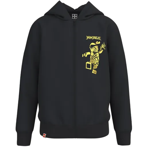 LEGO® kidswear CARDIGAN W. HOOD Chlapecká mikina, černá, velikost