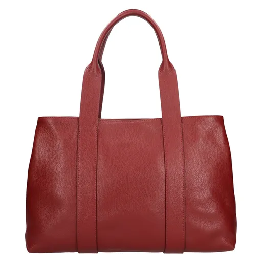Dámská kožená kabelka Italia Marlen - tmavě červená