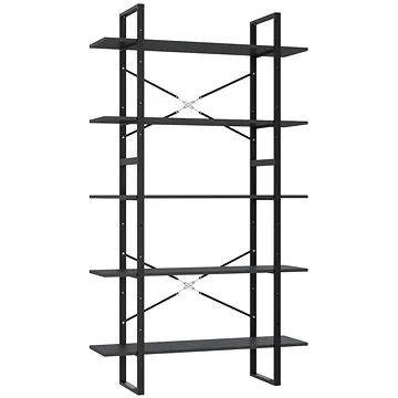 Shumee  s 5 policemi šedá 100×30×175 cm dřevotříska, 3082000 (3082000)