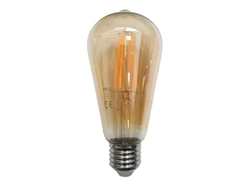 Žárovka Filament LED E27 8W bílá teplá TRIXLINE ST64