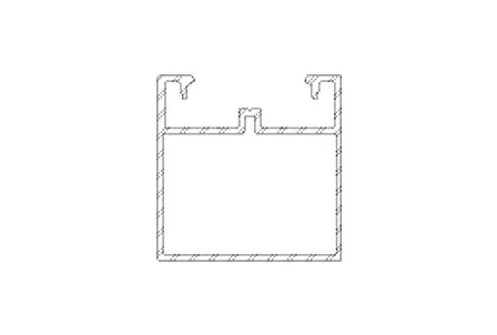 Podkladový hliníkový profil 9522, 50x50x6000 mm, TWINSON