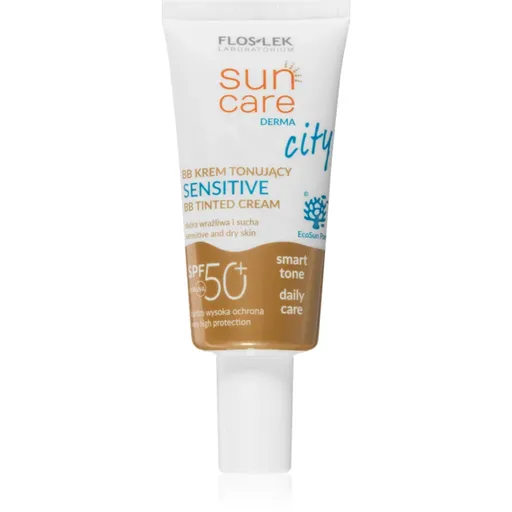 FlosLek Laboratorium Sun Care Derma City BB BB krém s velmi vysokou UV ochranou pro citlivou pleť SPF 50+ 30 ml