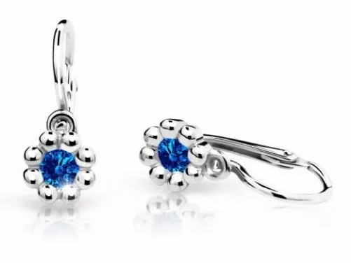 Cutie Jewellery Dětské náušnice z bílého zlata C2030-10-X-2 modrá