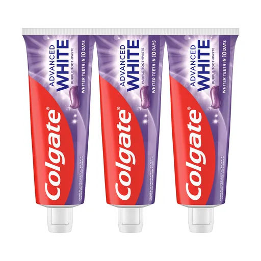 Colgate Zubní pasta Advanced White Purple Trio 3 x 75 ml
