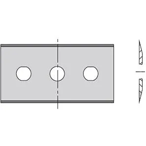 Průmyslová čepel dvoubřitá, Lutz, hranatá - 0402.0400 (0402.0400)