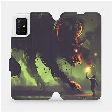 Flipové pouzdro na mobil Samsung Galaxy A51 - VA08P Příšera a kluk s pochodní (5903516122301)