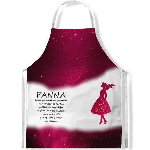 Zástěra Panna (23.8. - 22.9.) - červená