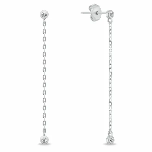 Brilio Silver Stříbrné visací náušnice se zirkony EA1123W