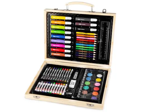 Kreativní výtvarná sada EASY 68ks - rozbaleno - některé fixy nepíšou