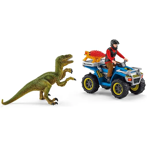 Schleich 41466 Útěk před Velociraptorem na čtyřkolce
