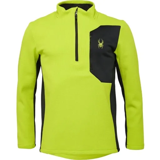 Spyder BANDIT 1/2 ZIP Pánský funkční svetr, reflexní neon, velikost