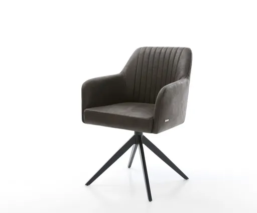 Jídelní židle Greg-Flex mikrovlákno antracit vintage křížová