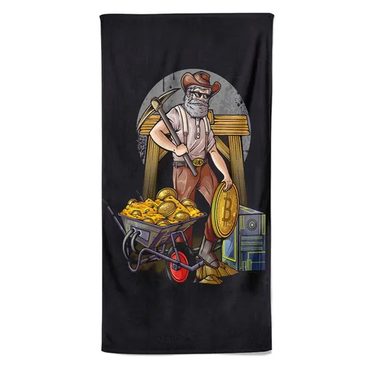 Osuška Bitcoin miner (Velikost osušky: 100x170cm)