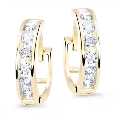 Cutie Diamonds Slušivé dětské náušnice ze žlutého zlata s brilianty DC3345-10-00-X-1