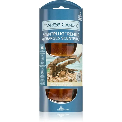 Yankee Candle Amber & Sandalwood náhradní náplň do elektrického difuzéru 2x18.5 ml