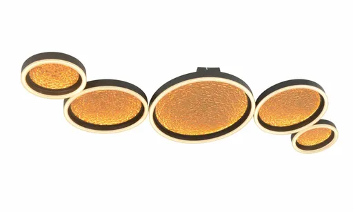 GeeTi Stropní svítidlo Bormes 80W 8000lm 3000K černá / zlatá