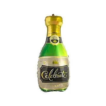Balónek foliový láhev šampaňského - champagne - Silvestr - Happy New Year - 84 cm (5901238640707)