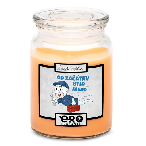 Svíčka Automechanikova spermie (Vůně svíčky: Tropické ovoce)