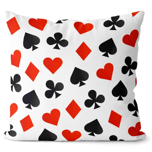 Polštář Poker Pattern (Velikost: 40 x 40 cm)