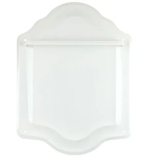 Bílá nástěnná polička na náčiní  White blue - 34*53cm Münder Email