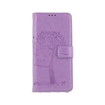 TopQ Samsung A22 5G knížkové Světle fialový strom sovičky 66869 (Sun-66869)