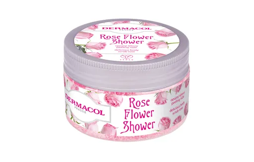 Dermacol Flower Shower Opojný tělový peeling růže 200 g
