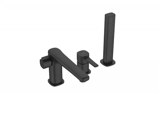 INVENA Vanová baterie 3 otvorová GLAMOUR černá BW-02-S04-V