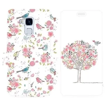 Flipové pouzdro na mobil Honor 7 Lite - M120S Strom a ptáčci (5903226069613)
