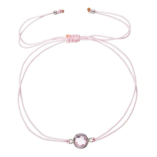 Evolution Group - Pavona Růžový kabala náramek s krystalem 13041.3 pink