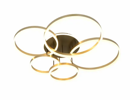 GeeTi Stropní svítidlo Schenna 80W 8000lm 3000K černá / zlatá