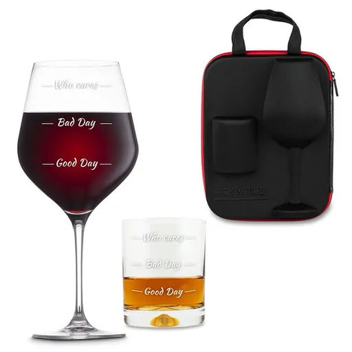 Pouzdro se sklenicí na whisky a na víno diVinto Who Cares Diamond