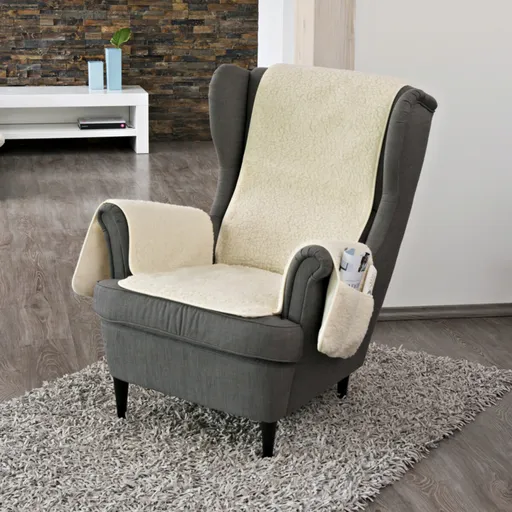 Vlněný potah na křeslo s chráničem područek