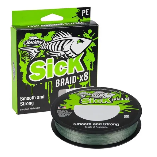 Berkley Šňůra Sick Braid Moss Green 150m,Berkley Šňůra Sick Braid Moss Green 150m