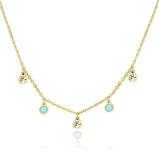 S'Agapõ Pozlacený ocelový náhrdelník Luce SCE04