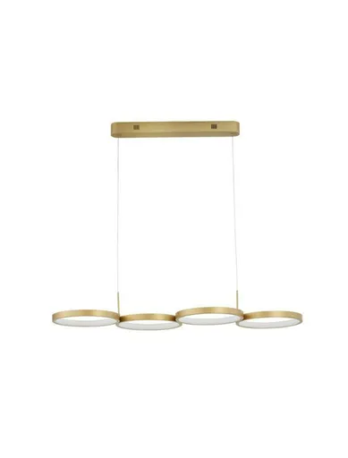 NOVA LUCE závěsné svítidlo MAGNUS mosazný zlatý hliník a akryl LED 41W 230V 3000K IP20 stmívatelné 9248118