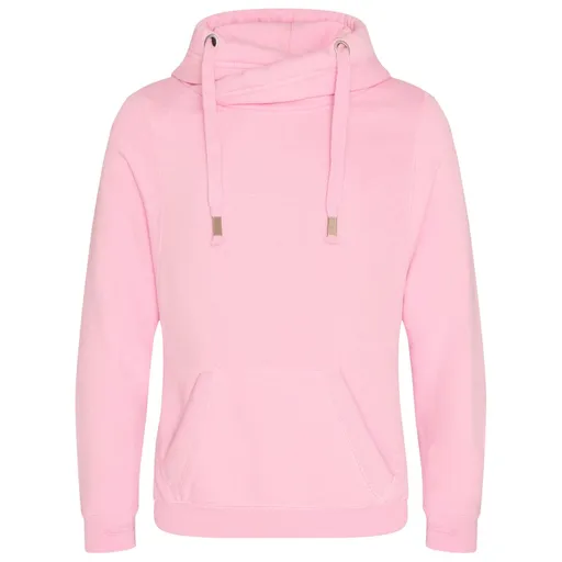 Just Hoods Mikina s překříženým límcem - Světle růžová | XL