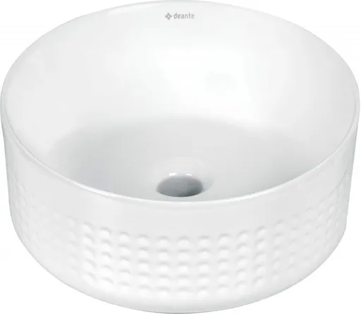DEANTE Silia Hexa bílá Keramické umyvadlo, na desku, asymetrické CDX_6U3S