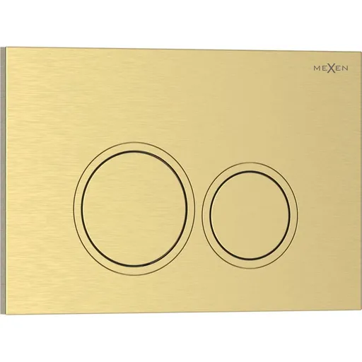 MEXEN Tex 01 splachovací tlačítko, zlatá kartáčovaná 6101-11