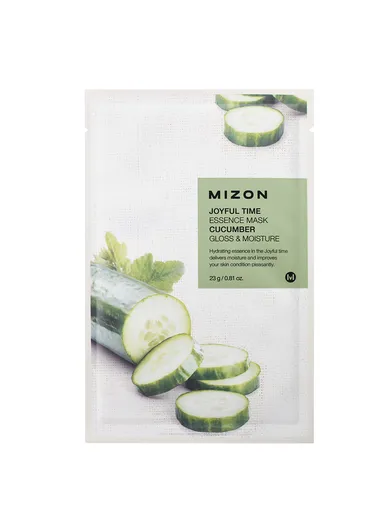 Mizon Plátýnková 3D maska s okurkou pro zářivou a hydratovanou pleť Joyful Time (Essence Mask Cucumber) 23 g