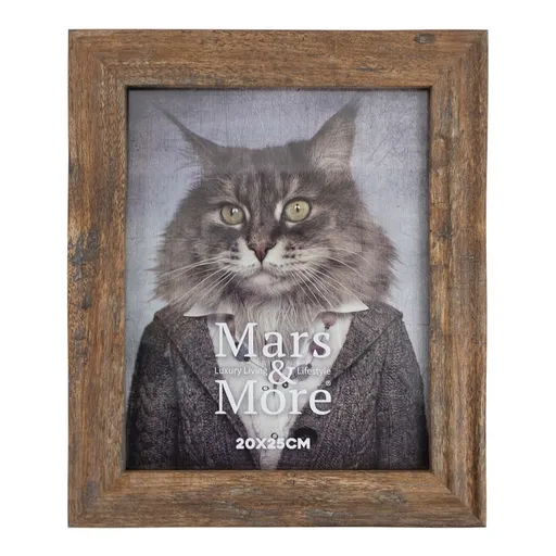 Hnědý fotorámeček Nature XL - 20*25*2cm Mars & More