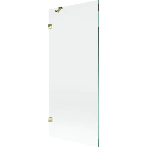 MEXEN/S Lunar vanová zástěna FIX 80 x 150, transparent, zlatá 897-080-000-50-00