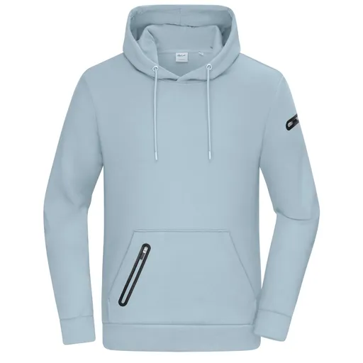 James & Nicholson (Daiber) Stylová pánská mikina s kapucí 8046 - Milky blue | L