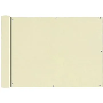 Balkónová zástěna z oxfordské látky 75x600 cm krémová (42337)